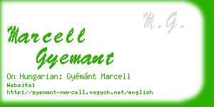 marcell gyemant business card
